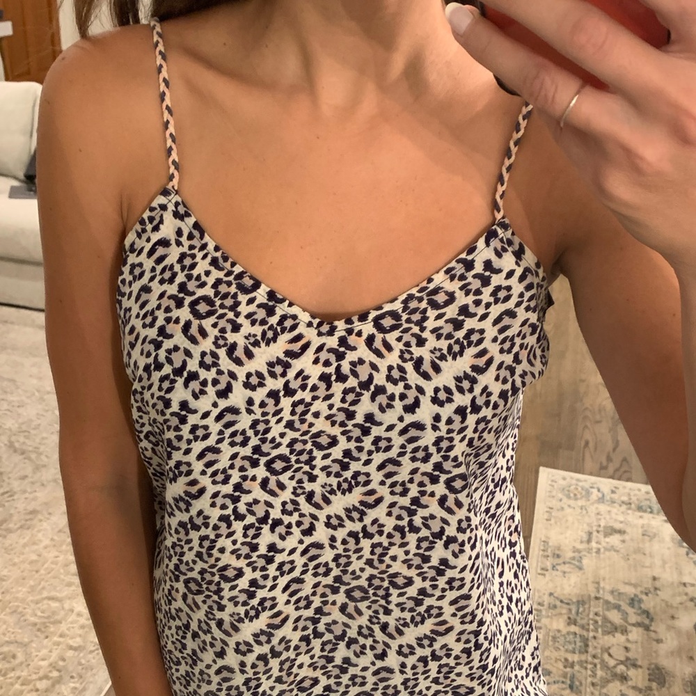 leopard print strappy blouse